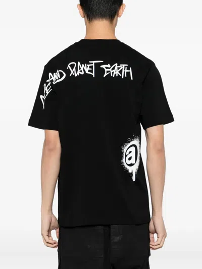 Aape By A Bathing Ape T-shirt Mit Moonface-logo In Black