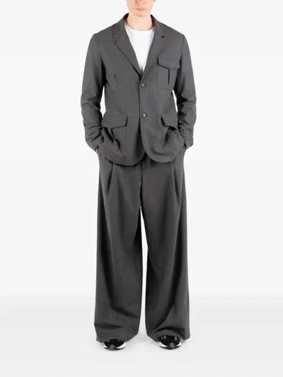 Société Anonyme Patch-pocket Two-button Blazer In Gray
