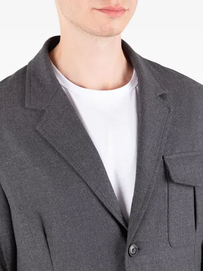 Société Anonyme Patch-pocket Two-button Blazer In Gray