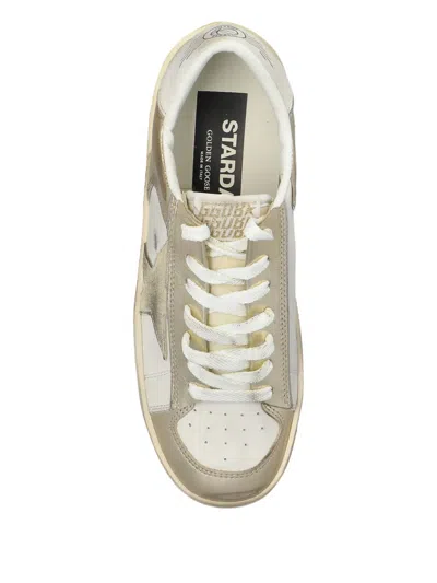 Golden Goose Low Top Sneakers With Metallic Finish And Star Detail In Multi