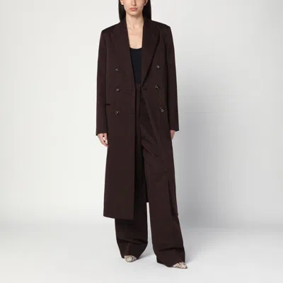 Stella Mccartney Double-breasted Plum Wool Coat
