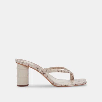 Dolce Vita Rhye Heels Lt Taupe Embossed Stella In Multi