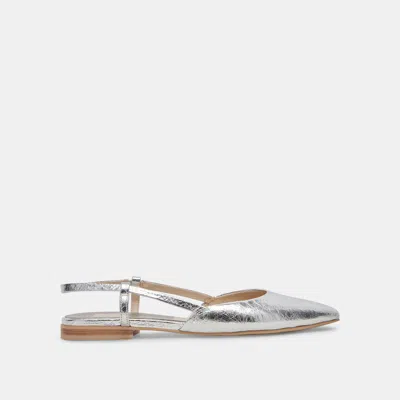 Dolce Vita Narah Flats Silver Metallic Leather In Silver