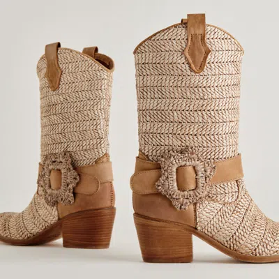 Dolce Vita Hoss Boots Brown Multi Raffia
