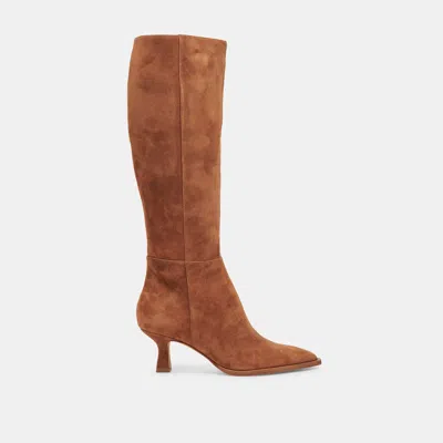 Dolce Vita Auggie Boots Brown Suede In Brown