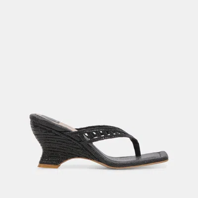Dolce Vita Nullah Wedges Onyx Raffia