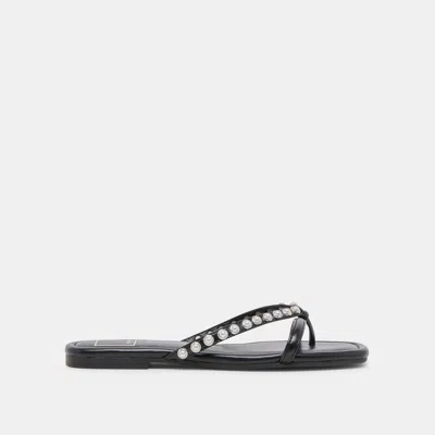 Dolce Vita Lucca Pearl Sandals Black Pearls