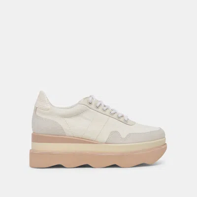 Dolce Vita Jayne Sneakers Ivory Nubuck In White