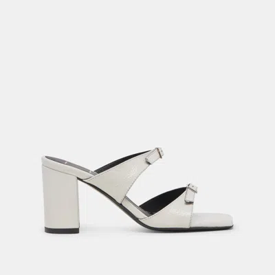 Dolce Vita Shane Heels Off White Crinkle Patent In White