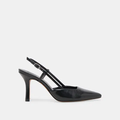 Dolce Vita Kim Heels Midnight Crinkle Patent