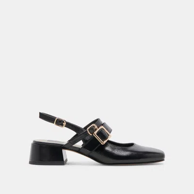 Dolce Vita Patzy Heels Midnight Crinkle Patent Leather