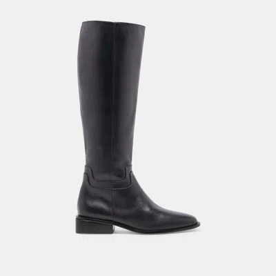 Dolce Vita Verdi Wide Calf Boots Black Leather