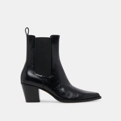 Dolce Vita Shadie H2o Wide Booties Midnight Crinkle Patent