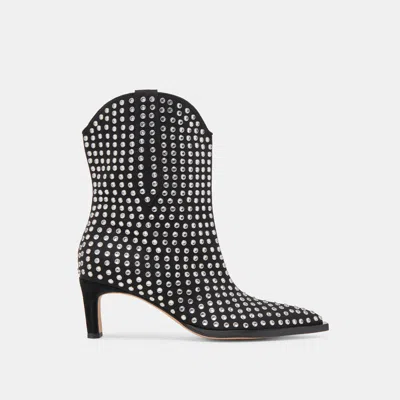 Dolce Vita Anzel Crystal Stud Booties Black Crystal