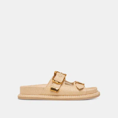 Dolce Vita Sevana Sandals Lt Natural Raffia In Nude