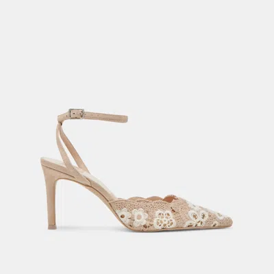 Dolce Vita Kenedy Heels Taupe Multi Crochet