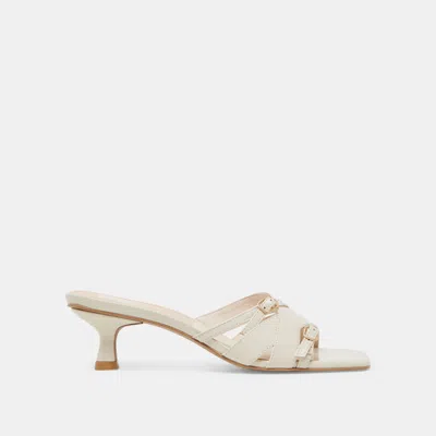 Dolce Vita Bryant Heels Ivory Crinkle Patent