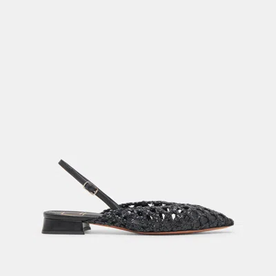 Dolce Vita Cyndi Flats Black Woven In Black