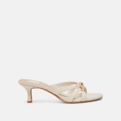 Dolce Vita Lerah Heels Bone Leather In White