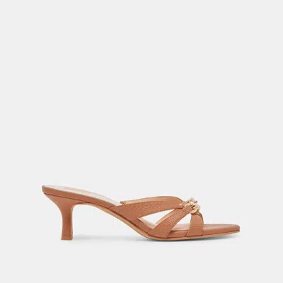 Dolce Vita Lerah Heels Saddle Embossed Leather In Multi