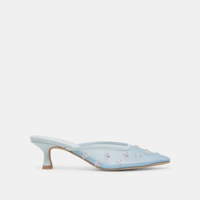 Dolce Vita Clara Wide Heels Ice Blue Mesh