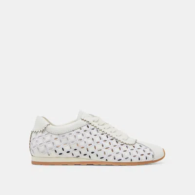 Dolce Vita Danie Eyelet Perf Sneakers True White Leather