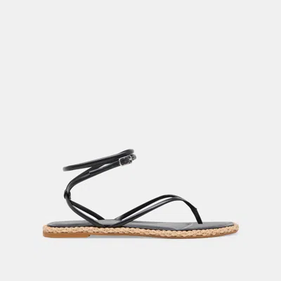 Dolce Vita Cove Sandals Black Leather In Black