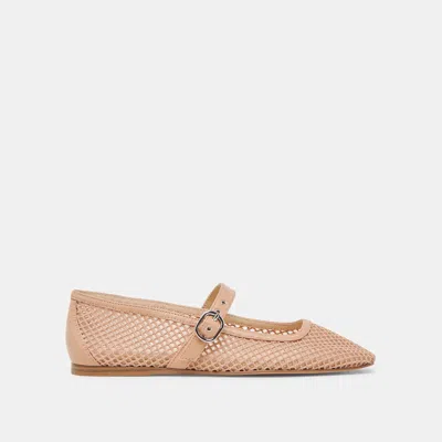 Dolce Vita Rodni Mesh Ballet Flats Light Tan Woven Mesh