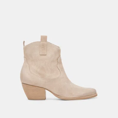 Dolce Vita Shania Booties Taupe Suede