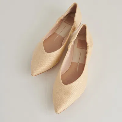 Recurate Nadav Ballet Flats Lt Natural Raffia - Re:vita