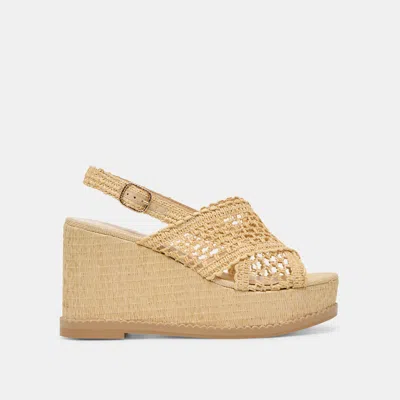 Dolce Vita Dexler Wedges Lt Natural Woven Raffia
