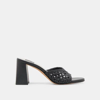 Dolce Vita Margoe Heels Black Woven Stella In Black