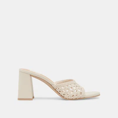 Dolce Vita Margoe Heels Creme Woven Stella In White
