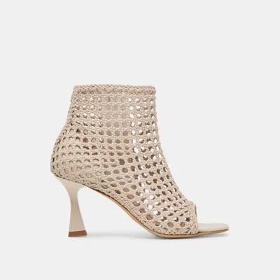 Dolce Vita Quin Heels Bone Woven Leather In Neutral