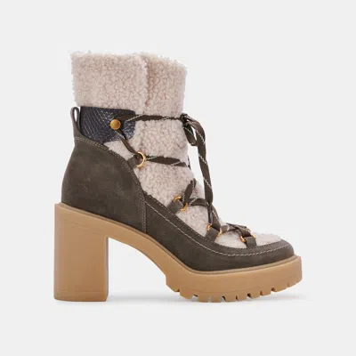 Recurate Celtic Boots Olive Suede - Re:vita