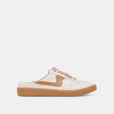 Dolce Vita Notice Slide Sneakers White Pink Eyelet