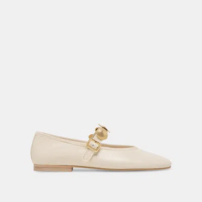 Dolce Vita Relan Ballet Flats Off White Leather