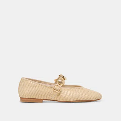 Dolce Vita Relan Ballet Flats Lt Natural Raffia