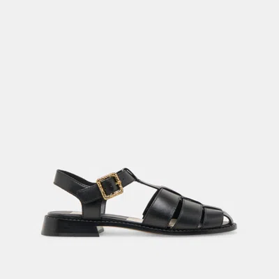 Dolce Vita Holis Sandals Black Leather In Multi