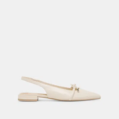 Dolce Vita Payge Flats Off White Crinkle Patent