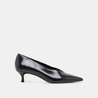 Dolce Vita Alwyn Heels Midnight Crinkle Patent In Black