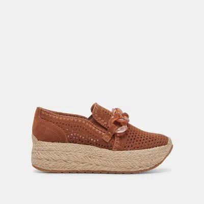 Recurate Jhenee Espadrille Sneakers Pecan Perforated Suede - Re:vita