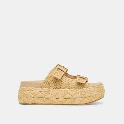 Dolce Vita Falyn Sandals Lt Natural Woven Raffia