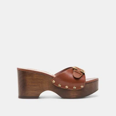 Dolce Vita Yalah Heels Brown Leather In Brown