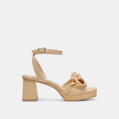 Recurate Cheer Heels Lt Natural Raffia - Re:vita