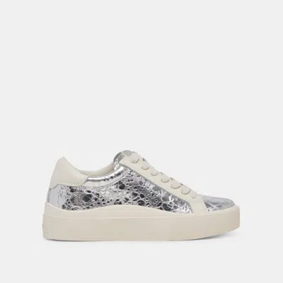 Recurate Zayn 360 Sneakers Silver Distressed Leather - Re:vita