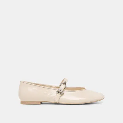 Dolce Vita Alizza Ballet Flats Creme Crinkle Patent