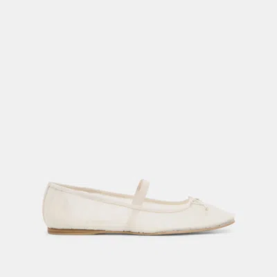 Dolce Vita Raeven Ballet Flats White Tulle