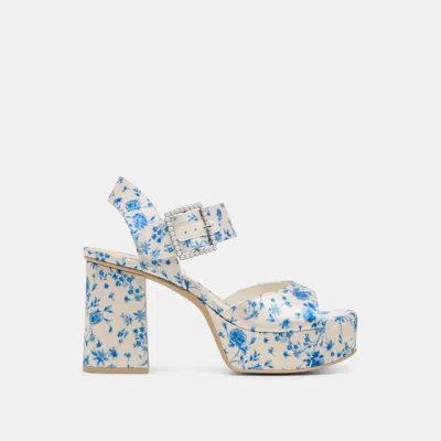 Dolce Vita Bobby Pearl Printed Satin Platform Heels