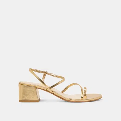 Dolce Vita Trini Heels Gold Leather
